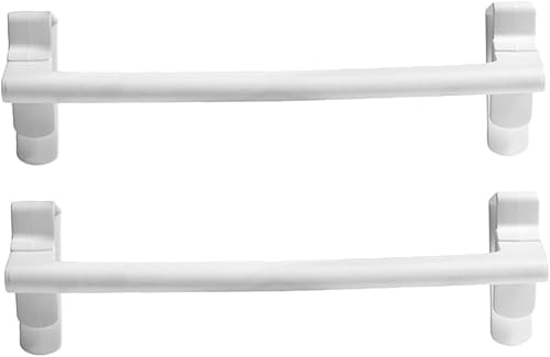 Zerodeko Toallero de baño, barra de platos, estante de plástico para toallas, estante para colgar, 2 piezas, material ABS, soporte para toallas de