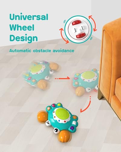 auby Crawl n' Learn bébé Crabe, Jouets sensoriels avec Musique, Cadeaux d'anniversaire pour Enfants à partir de 9 Mois, EC461145 – Image 6