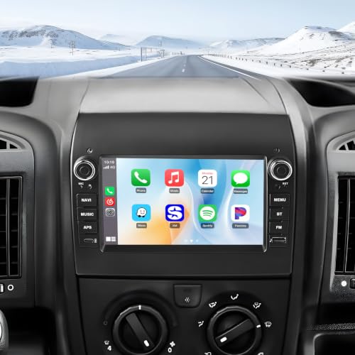 AWESAFE Autoradio Android 15 pour Fiat Ducato/Peugeot Boxer II/Citroën Jumper II,Écran Tactile 7 Pouces 2Go+64Go, CarPlay sans Fil & Android Auto, GPS, WiFi, Bluetooth, FM/RDS, DSP, SWC