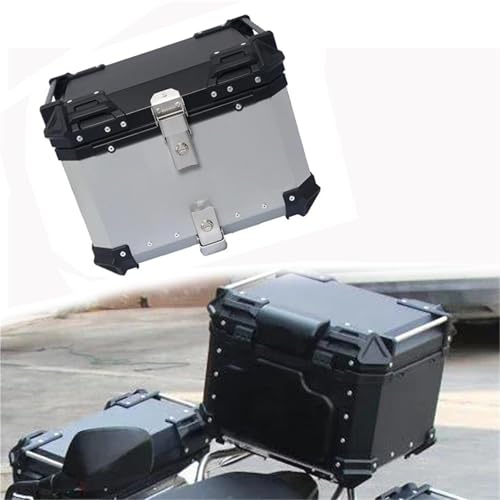 Coffre de rangement sacoche latérale de moto en aluminium 45L argent pour CB500X