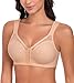 Lemorosy Women's Full Coverage Plus Size Front Closure Posture Back Non-Padded Wireless Support Minimizer Bra (36C, Dark Beige)