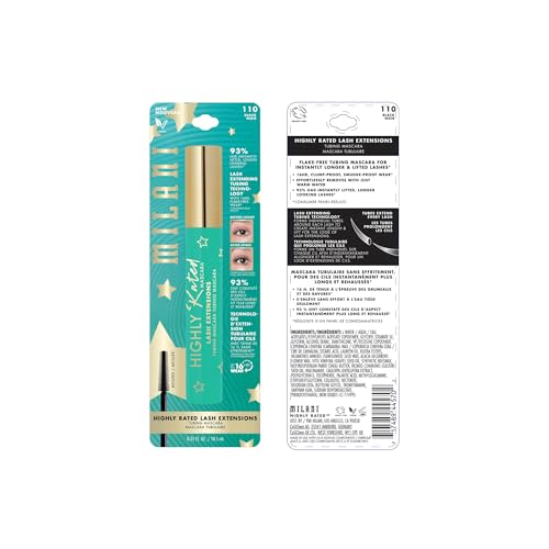 Image of Milani Tubing Mascara, Highly Rated Lash Extensions Tubing Mascara Black for Added Length and Lift, Shea Butter to Nourish and Condition Lashes, Viral Tik Tok Products - 2 pack