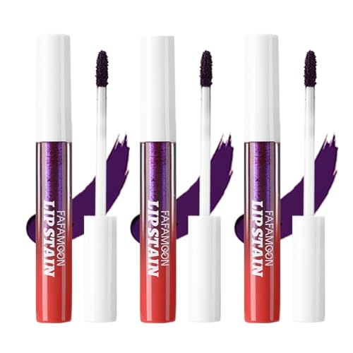 Peel Off Lip Stain Lip Tint Set di 3 lucidalabbra a lunga durata, opachi, rossetto liquido opaco, lucidalabbra, impermeabile, antiaderente, per donne