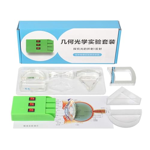 Qianly Conjunto de experimento científico de reflexão e refração de luz, ferramenta de ensino, proje