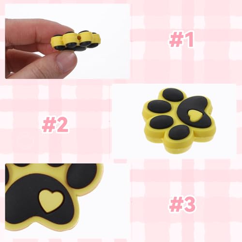 Image of 12 Pcs Stitch Stoppers for Knitting Needle Stoppers Knitting Needle Point Protectors Caps Cute Dog Paw Knitting-Needle Tip Covers for US 3-11 (3.2-8mm) Needles