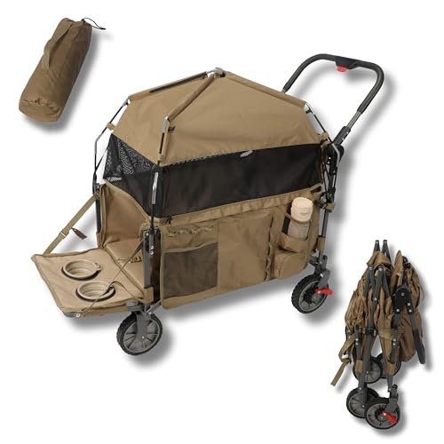 LONGDOG IMPRESSIONS Foldable Pet Wagon Dog Stroller with Removable Fully Zipped...