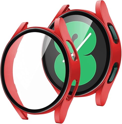 Boîtier en verre pour Samsung Galaxy Watch 4 et 5 protection PC bumper 40mm 44mm