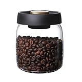 自動真空キャニスター コーヒー 真空キャニスター 自動吸引 真空保存容器 酸化防止 ポンプ不要 高真空度 食品級材質 日付表示 豆/粉/ナッツ/プロテイン/ペットフード/パン/茶 ラウンドタイプ 550ml