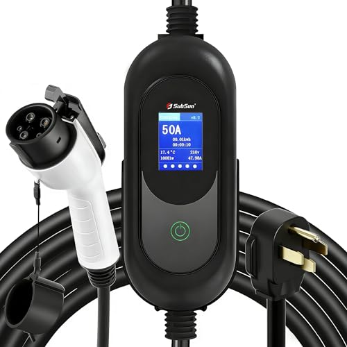 SubSun 50A Level 2 EV Charger with J1772 & Tesla