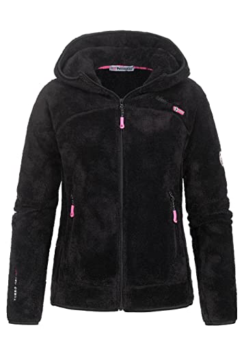 Veste polaire femme Geographical Norway Upalood noire en taille S avec capuche zippée
