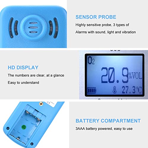 Kuikui Oxygen Detector, Portable Gas Detector Meter Tester Gas Concentration Analyzer For Industry #TOP4