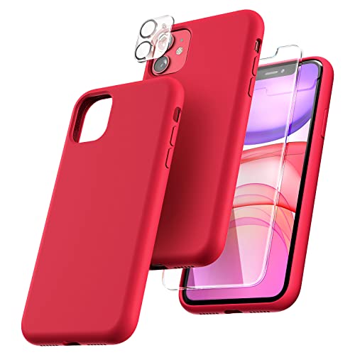 TOCOL 5 in 1 for iPhone 11 Case, with 2 Pack Screen Protector + 2 Pack Camera Lens Protector