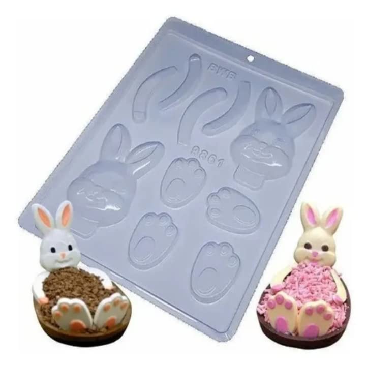 Forma Acetato P/Pascoa Partes Coelho De Chocolate 9861 Bwb