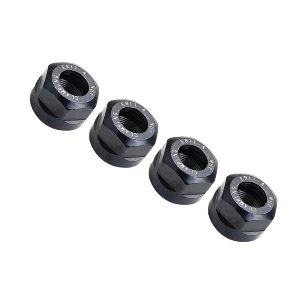 4 szt. M14 * 0,75 mm metalowa nakrętka mocująca tuleję zaciskową, nakrętka uchwytu typu ER11 A do uchwytu tokarskiego