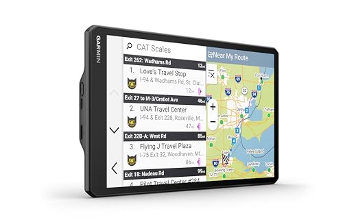 Image of Garmin dēzl OTR1020, Extra-Large High-Res 10 inch GPS Truck Navigator, Custom Truck Routing, Satellite Imagery, Wind Speed, Community-Shared Loading Docks, Dual-Orientation Display, Renewed