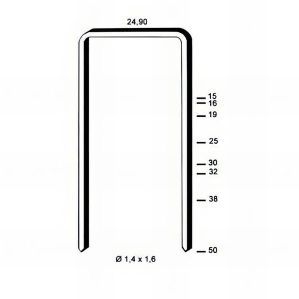 10 000 Agrafes Claires Wc-30-24.9x30x1.4x1.6 mm - D-Work