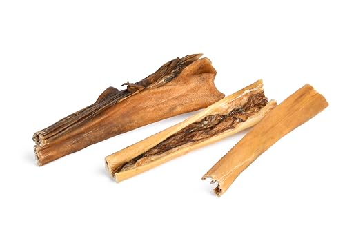 Kaureks Natur Hundeleckerlies, Hirschhaut 1 Kg ca. 15 cm, natürliche Zahnpflege für Hunde, wie Pferdekopfhaut, Rinderkopfhaut