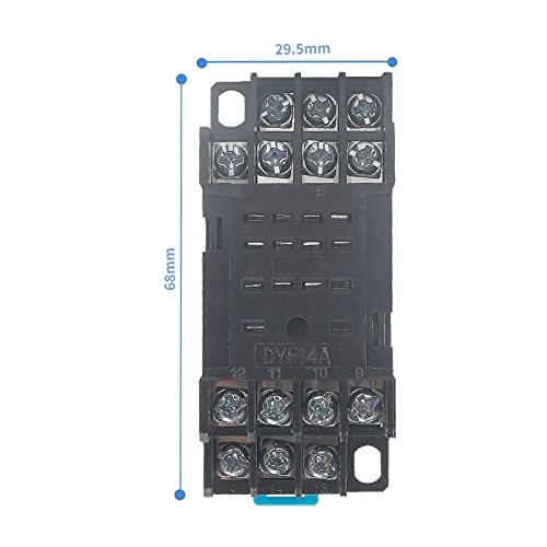 Relé de potencia MY4NJ DPDT de 14 pines y bobina de 24V para control de automatización