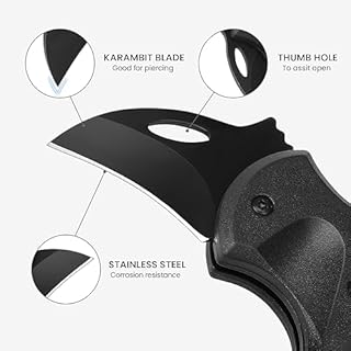 FUNBRO Small Pocket Knife Gift for Men, Keychain Box Cutter with 1.34inch Blade, Mini Folding Knives EDC Gadgets for Everyday Carry, Stocking Stuffers Gift for Adults Men Him