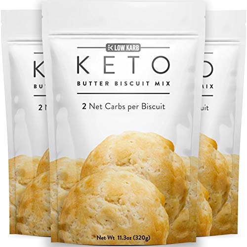 Low Karb - Keto Biscuits Mix - Low Carb Food - Easy to Bake - Perfect for Breakfast - Only 2g Net Carbs (Butter) (11.3 oz) (3 Count)