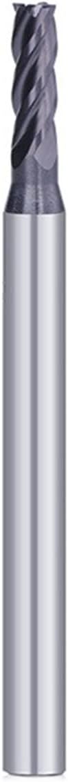 1/8" Shank Tungsten Carbide Flat Nose End Mill 4 Flute Milling Cutter Flat Milling Bit Carbide End Mill for Wood Metalworking Tool(5 pcs)