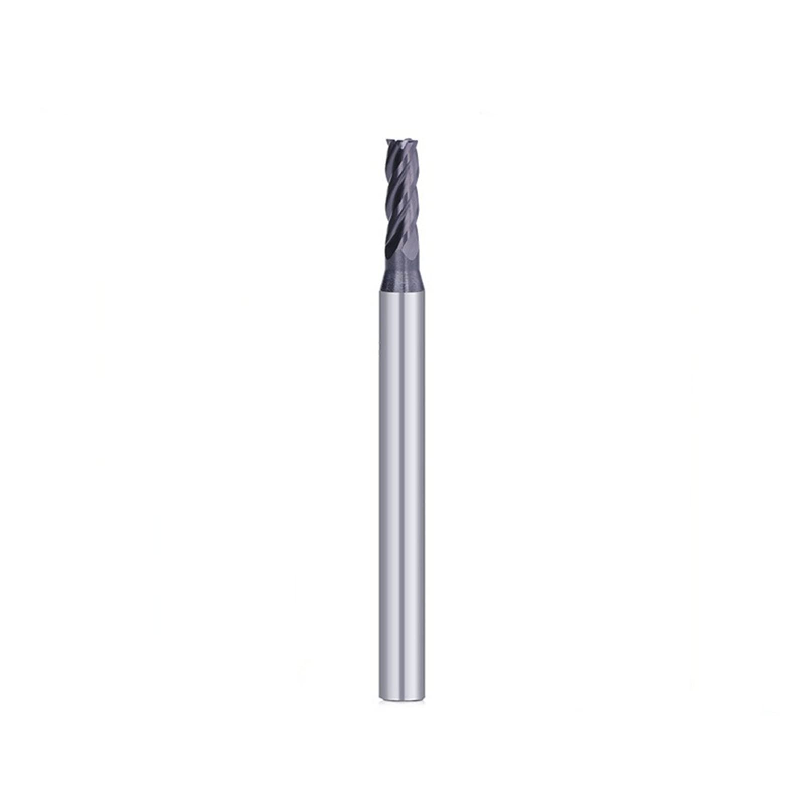 Frez płaski z węglika wolframu 1/8", 4 rowki, do obróbki drewna i metalu (5 szt.)
