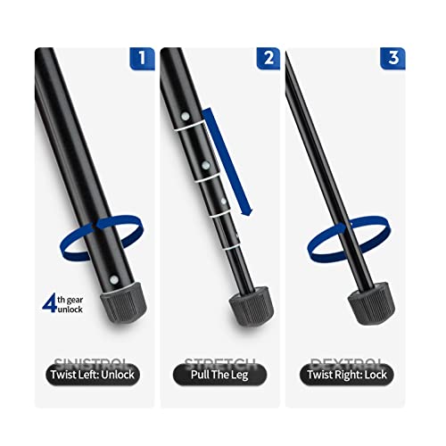 Fotopro Dslr Tripod 59 Inch Aluminum 360 Degree Ball Head Quick Release Plate Lightweight Camera Tripod For Travel, Blue #TOP2