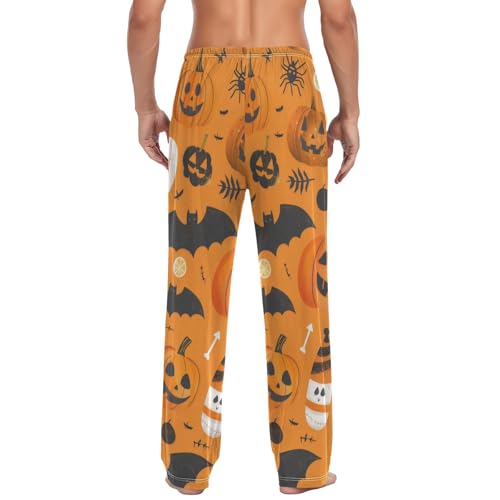 Men's Pajama Pants Cute Halloween Theme Sleep Pajama Lounge Pant with Pockets, Elastic Waistband2