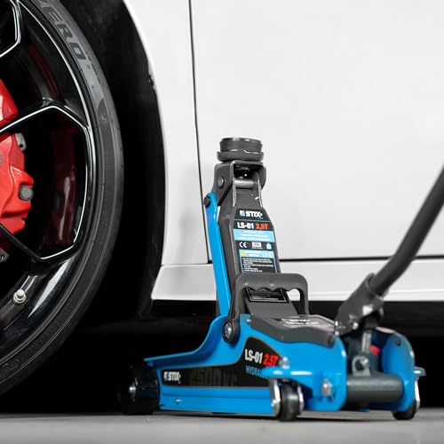 STIX Wagenheber Hydraulisch - Rangierwagenheber 2,5 T - Wagenheber Flach - Hubhöhe 85-365mm, 360°...