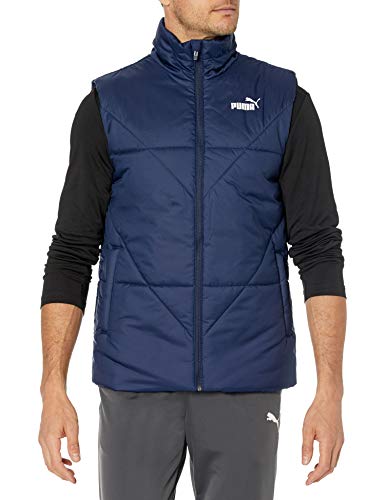 PUMA Men's Essentials Padded Vest, Peacoat, S