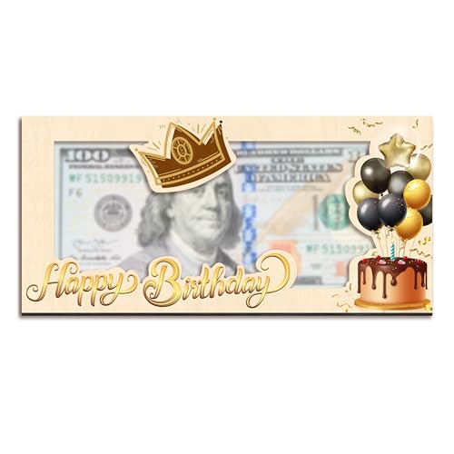 Wooden Birthday Money Holder, Happy Birthday Gifts For Friends Boys Girls, Cash Holder Holiday Party Supplies -03