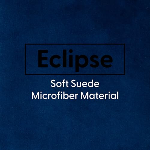 Factory Direct Partners Velvety and Vinyl Overstuffed Rectangle Ottoman for Living Room, Lounge, Office - Eclipse