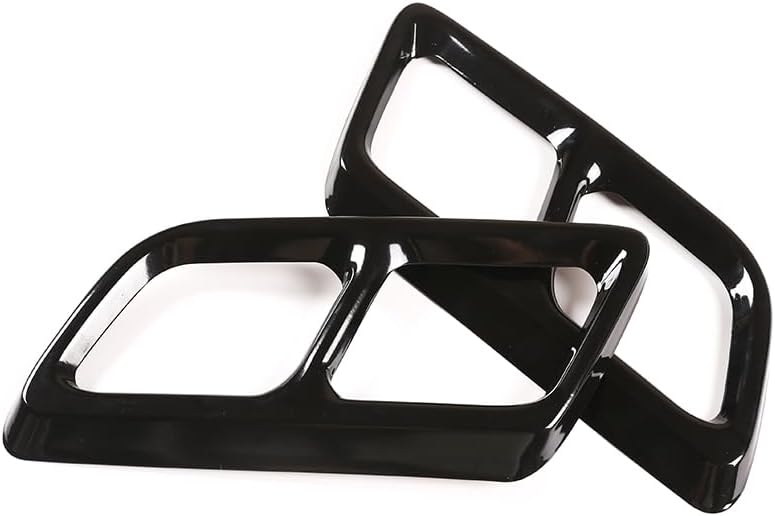 Tailpipe Exhaust Muffler Tail Pipe Cover Trim Decal Exterior Accessories Compatible with Cadillac XT6 2020 2021 Tail Pipe Trim (Black)