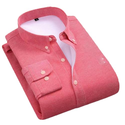 Chemise chaude homme doublée polaire tissu Oxford casual