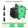 AQQA Submersible Water Pump, 2000L/H Adjustable Ultra Quiet Water Pump for Water Feature, 2m High Lift for Fountains Pump for Fish Tank Hydroponics, Small Pond, Waterfalls, Aquariums #5
