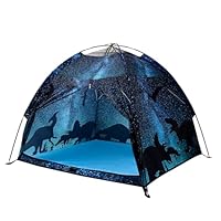 Kids Play Tent Lucky Castle Playhouse for Boys and Girls Easy Fun Dome Tent Camping Playground Pop Up Tent for Kids Indoor and Outdoor Imaginative Play Perfect Kid's Gift (Black Dinosaur)