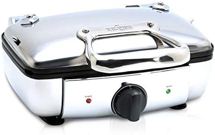 All-Clad 99011GT Stainless Steel Belgian Waffle Maker with 7 Browning Settings, 2-Square, Silver