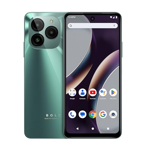 Image of BLU Bold K10 | 2024 | All-Day Battery | Unlocked | 6.6 inch HD+ Infinity Display | 128 /4GB | Triple 50MP Camera | US Version | US Warranty | Green