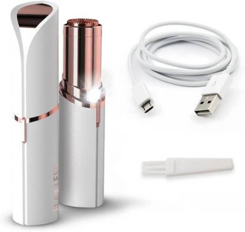 Facial Hair Removal USB RECHARGEABLE Epilator Machine for Women - Face, Chin, Cheek, Eyebrow, Upper Lip Hair Remover for Women - Lipstick Shaped (White & Golden) (B0D2BG4VR1) Amazon Price History, Amazon Price Tracker