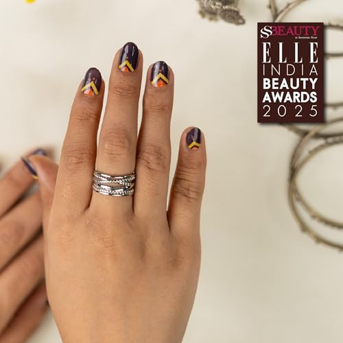 Image of ROS Beauty Nail Stickers | Stick On Nail Wraps | Navy Blue | No UV Light, No Glue, No Damage | Waterproof | Lasts 7-10 Days | 20 Stickers