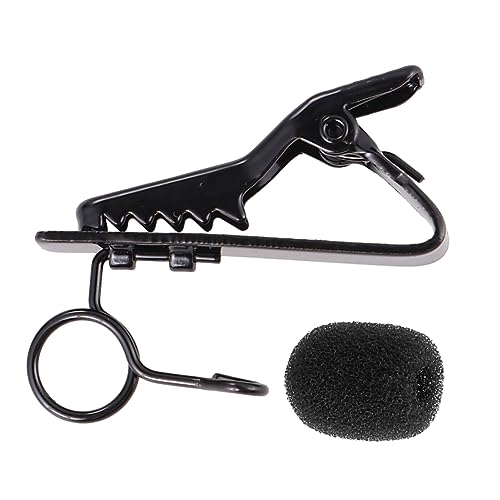 HEMOTON 24pcs Microphone Clip Set Universal Lapel Tie Clip for Voice Chat Video Conferencing Karaoke Sponge Covers