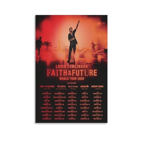 ZZHCMP Louis Tomlinson - Poster su tela con scritta "Faith