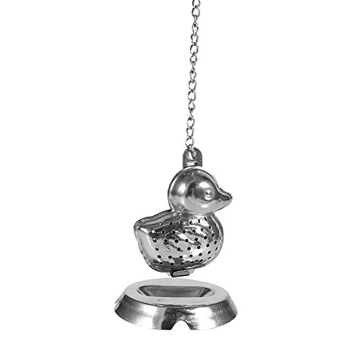 Colador de té, infusor de bolas de té de acero inoxidable, difusor de especias en forma de pato para preparar té de…