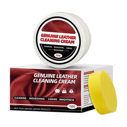 レザー修復クリーム | 多機能 150g コンディショナー スポンジ付き - 無臭レザークリーナー - バッグ・家具・靴・ブーツ・シート・自動車用