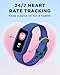 BIGGERFIVE Vigor 3 Kids Fitness Tracker Watch, AMOLED Screen, No App No Phone Needed, 3ATM Waterproof, Heart Rate and Sleep Monitor, Pedometer Watch, Sports Step Counter for Boys Girls Ages 5-15, Blue