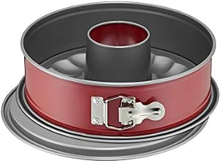 Kaiser Classic Plus Tortownica z Płaskim i Rurowym Dnem z Powłoką Zapobiegająca Przywieraniu, Czerwona, Ø 26 cm