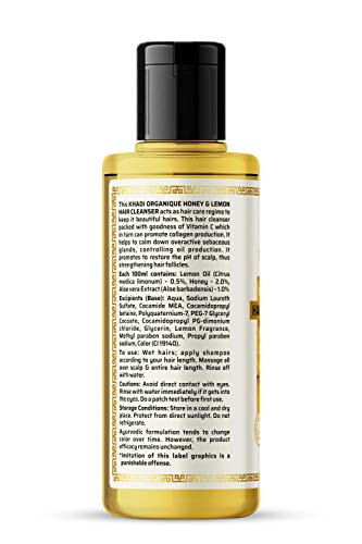 Image of Khadi Organique Honey & Lemon Juice Hair Cleanser 210 ml - Pack of 1