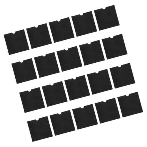 HOMOBABE Pochettes CD en Papier Kraft Noir 20 Pièces, Support de Rangement pour DVD et CD, Étuis Légers et Résistants Compatibles Boîtier DVD, Pochettes de Stockage Multimédia