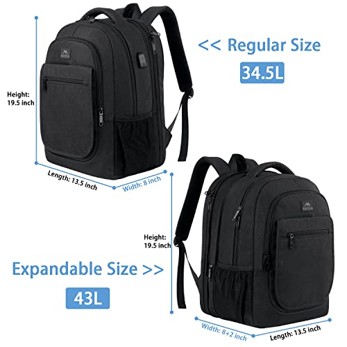 MATEIN Large Travel Backpack, TSA Expandable Laptop Backpack with USB Charging Port - Image 4