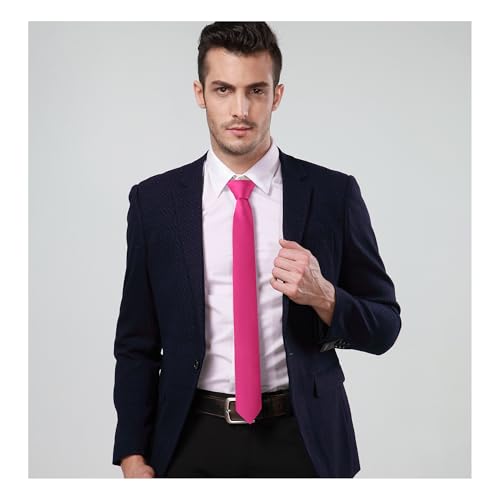 Image of Landisun Black Tie Men Women Solid Skinny Ties Slim Ties Satin Tie
